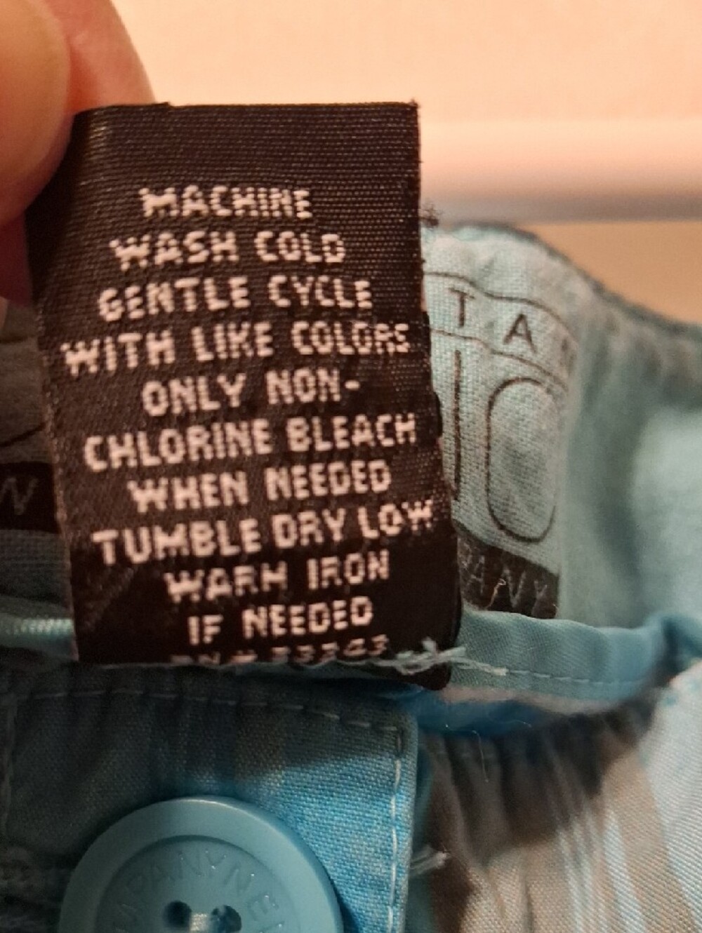 New York & Company Plaid Jean Shorts - Turquoise & Tan - Picture 4 of 7